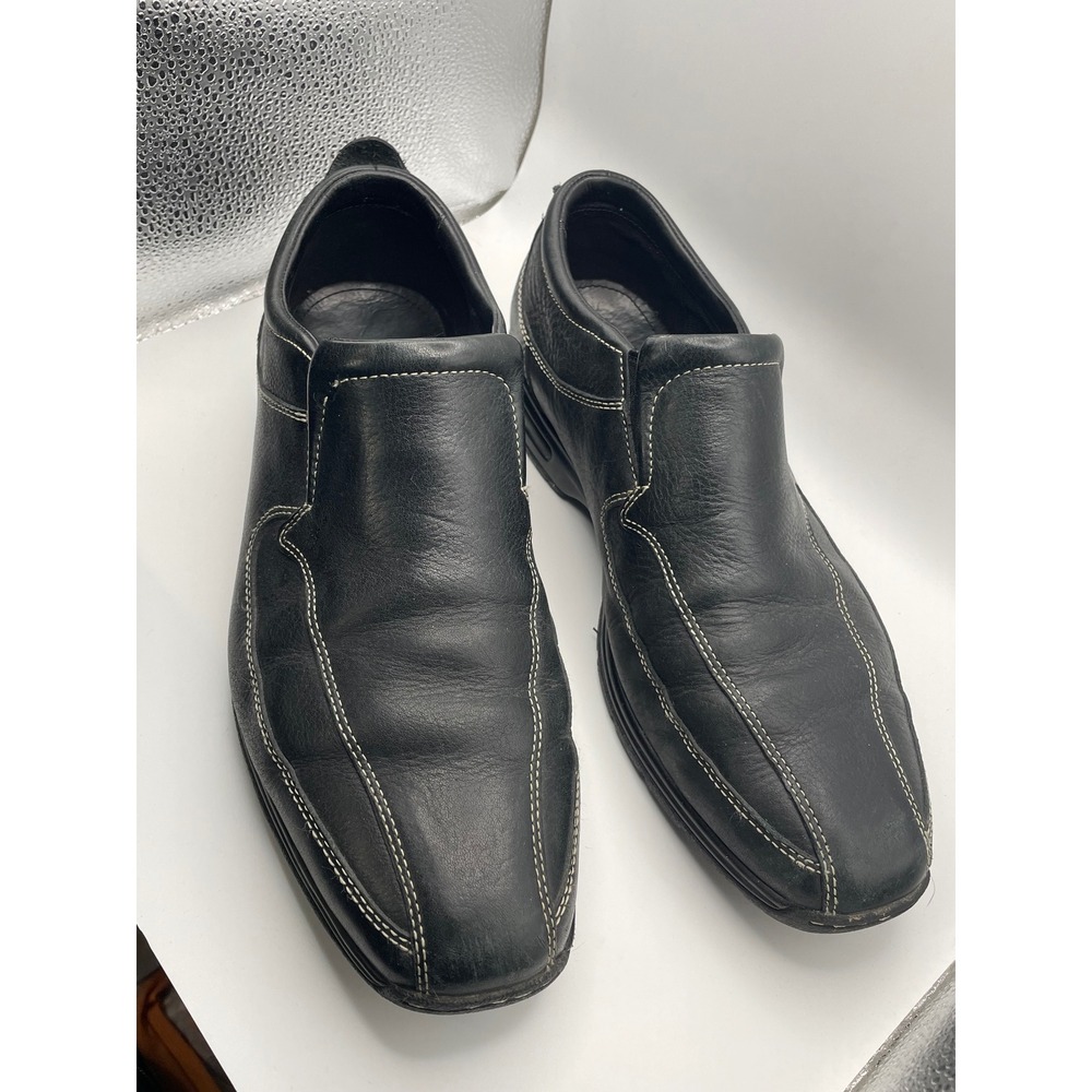 Cole Haan Mens Black Leather Slip On Loafer‎ Dress Shoes Size 10W